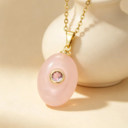 1 unidade de colar gargantilha redondo com pingente de strass colorido e efeito de pedra de imitação oval em resina, estilo Ins, com zircônia, joia.