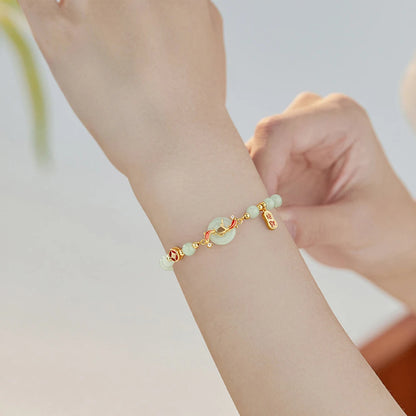 Namorada presente do feriado hetian jade senhoras pulseira novo luxo de alta qualidade verde pérola mão contas cordas presente mão jóias