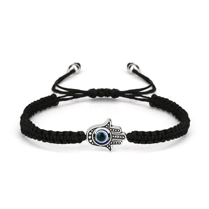 Corda vermelha hamsa mão nazar turco redondo mau olhado macrame pulseira feminina moda kaballah corda da sorte artesanal jóias presente