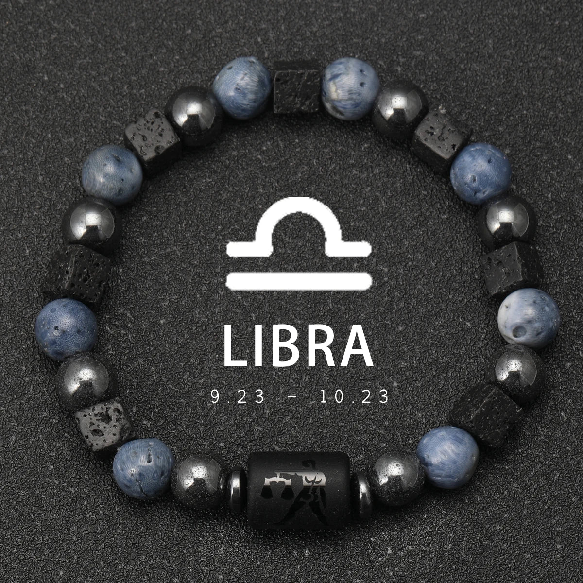Pulsera Cosmos Azul · Signos del Zodiaco