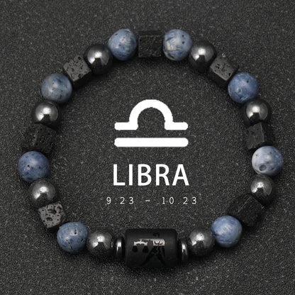 Pulsera Cosmos Azul · Signos del Zodiaco