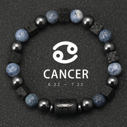 Pulsera Cosmos Azul · Signos del Zodiaco