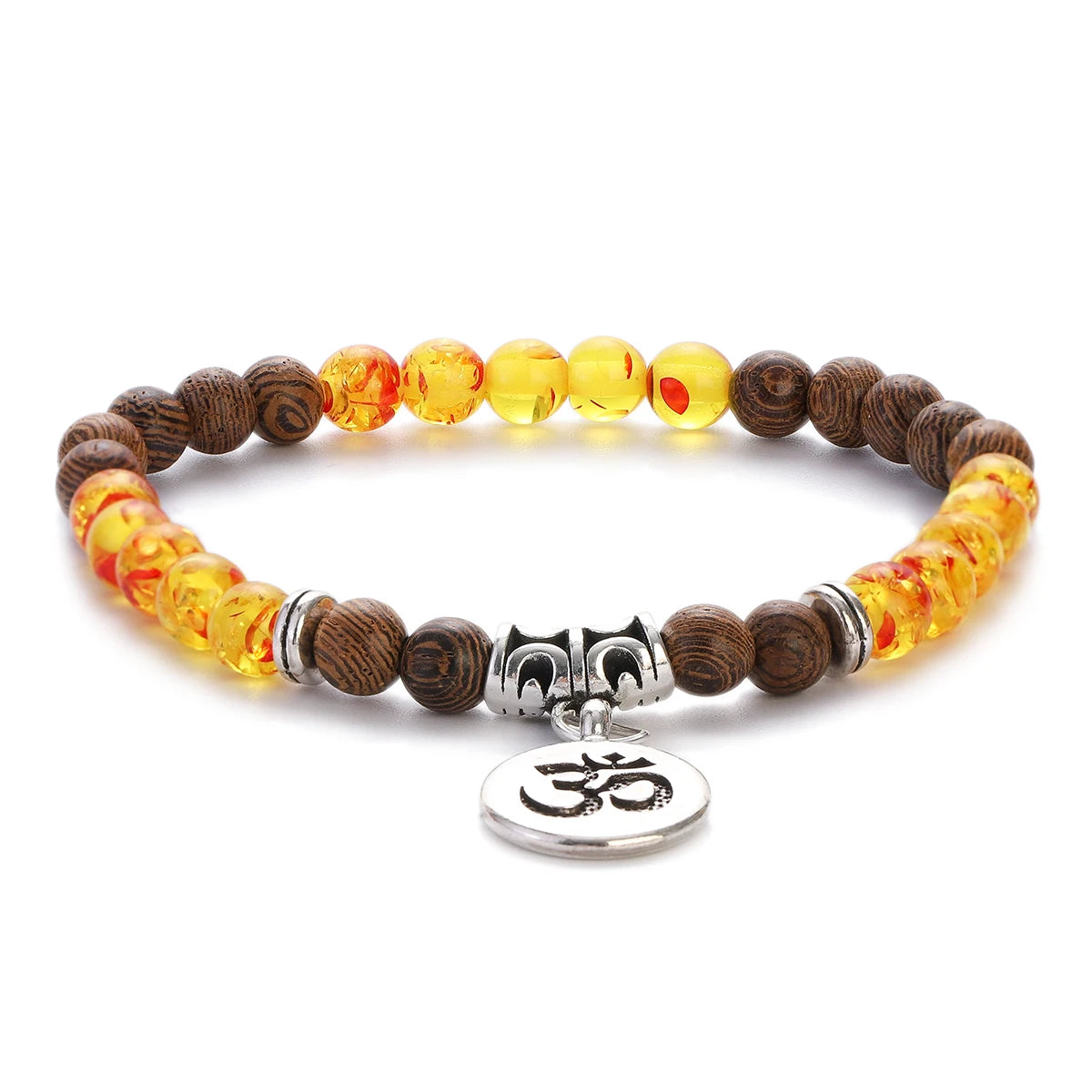 Pulsera Om · Cuentas y Colgante