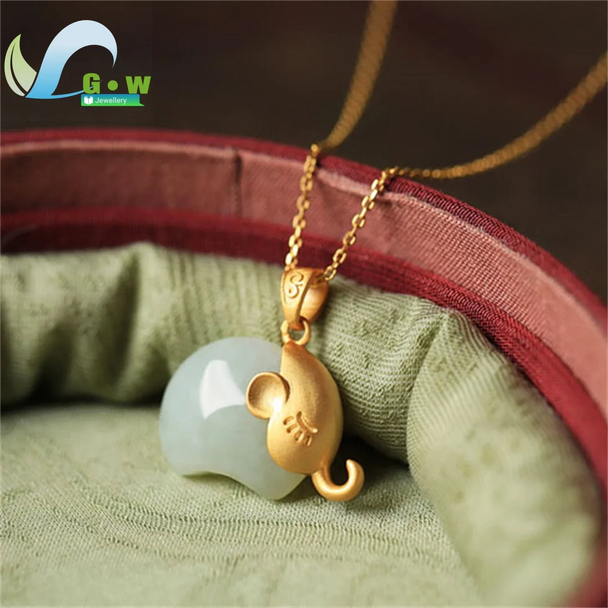 Colar de pingente de elefante de jade cinza Hetian, feito à mão, luxuoso, joias finas femininas, presente para casamento, uso diário, aniversário