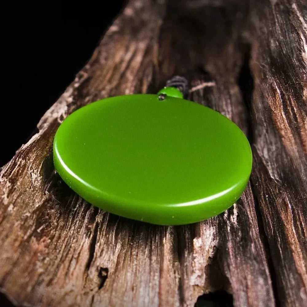 Natural Verde Jade Taiji Bagua Colar Pingente, Entalhado Charme, Jadeite Jóias, Amuleto, Presentes de Moda para Homens e Mulheres