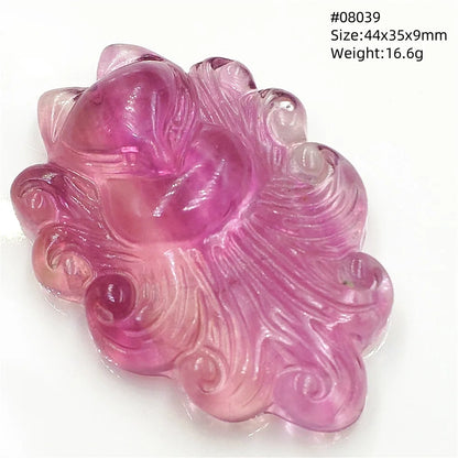 Colgante de fluorita en forma de zorro