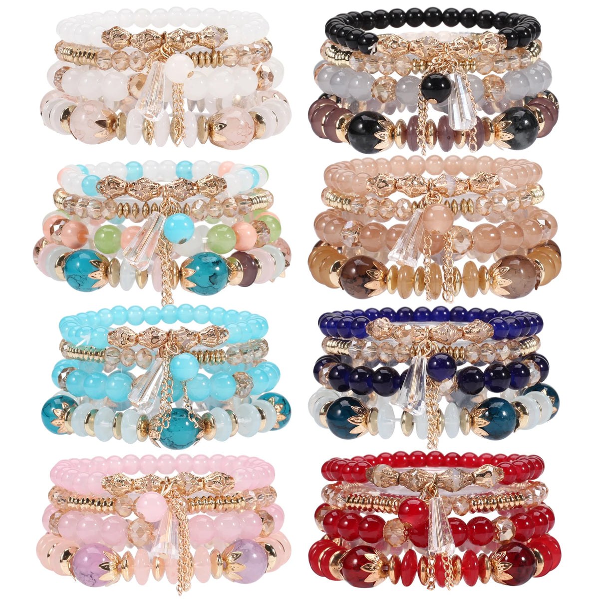 Set Rocío: Pulseras con Dije de Gota. Diseño y acabado de la pieza mostrada.