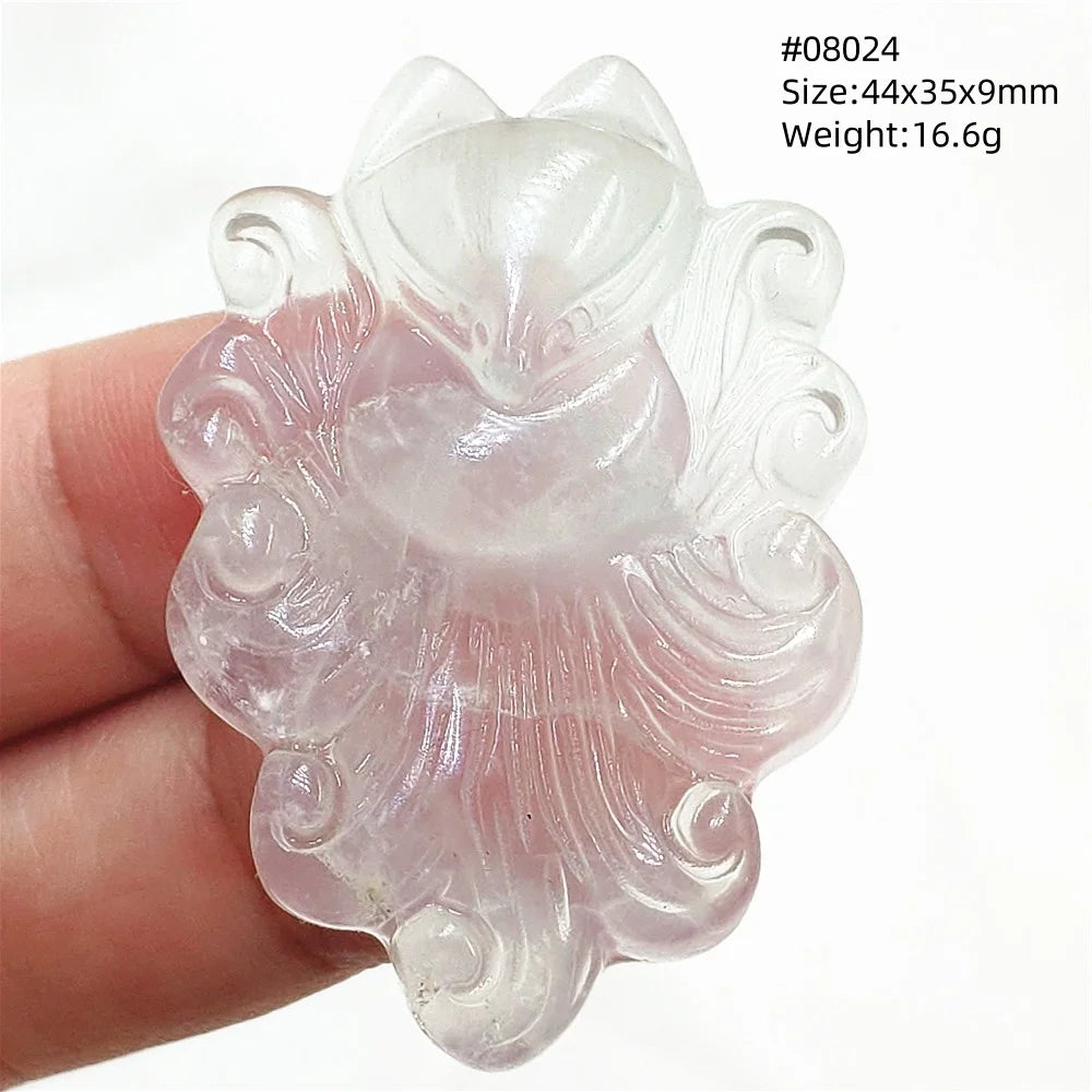 Colgante de fluorita en forma de zorro