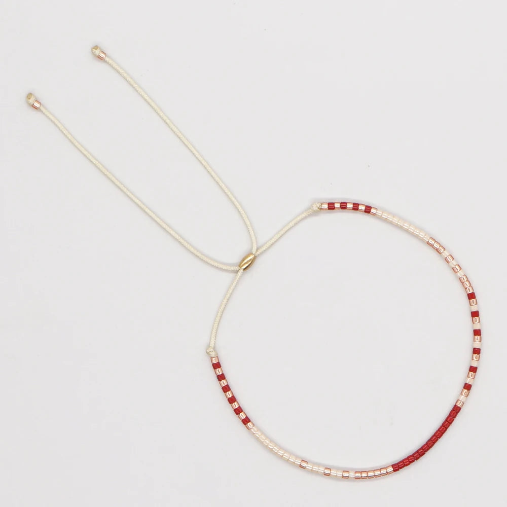 Pulsera Mosaico Fino · Abalorios de Color