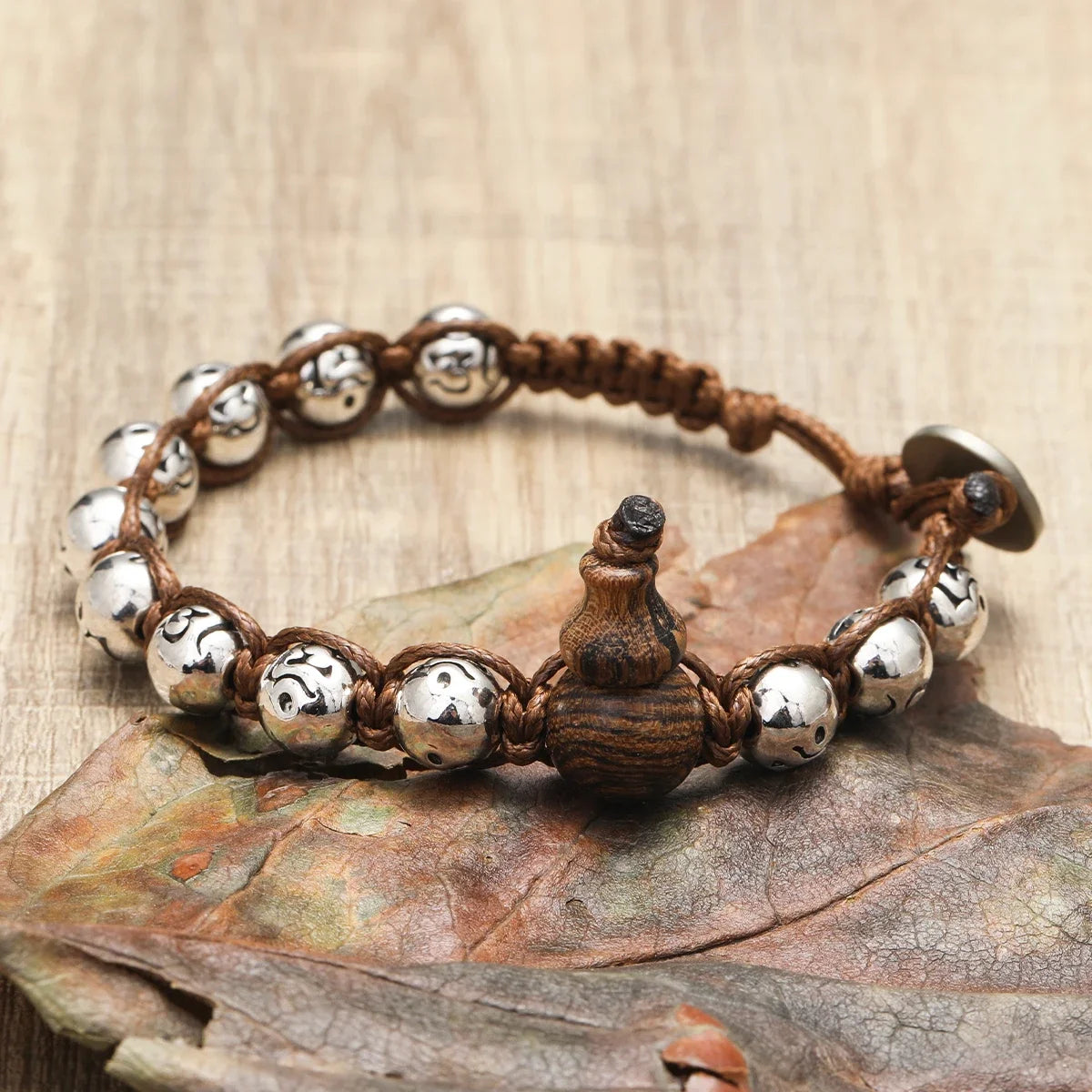 Pulsera Calabaza · Cuentas y Símbolos
