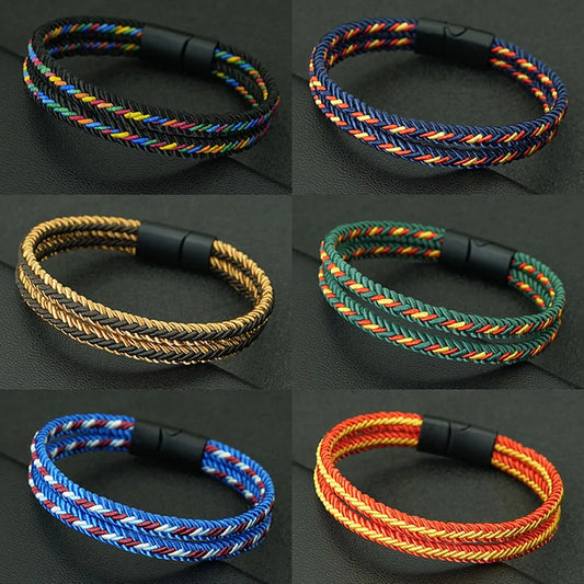 Pulsera Ruta: Cordón de Colores. Diseño y acabado de la pieza mostrada.