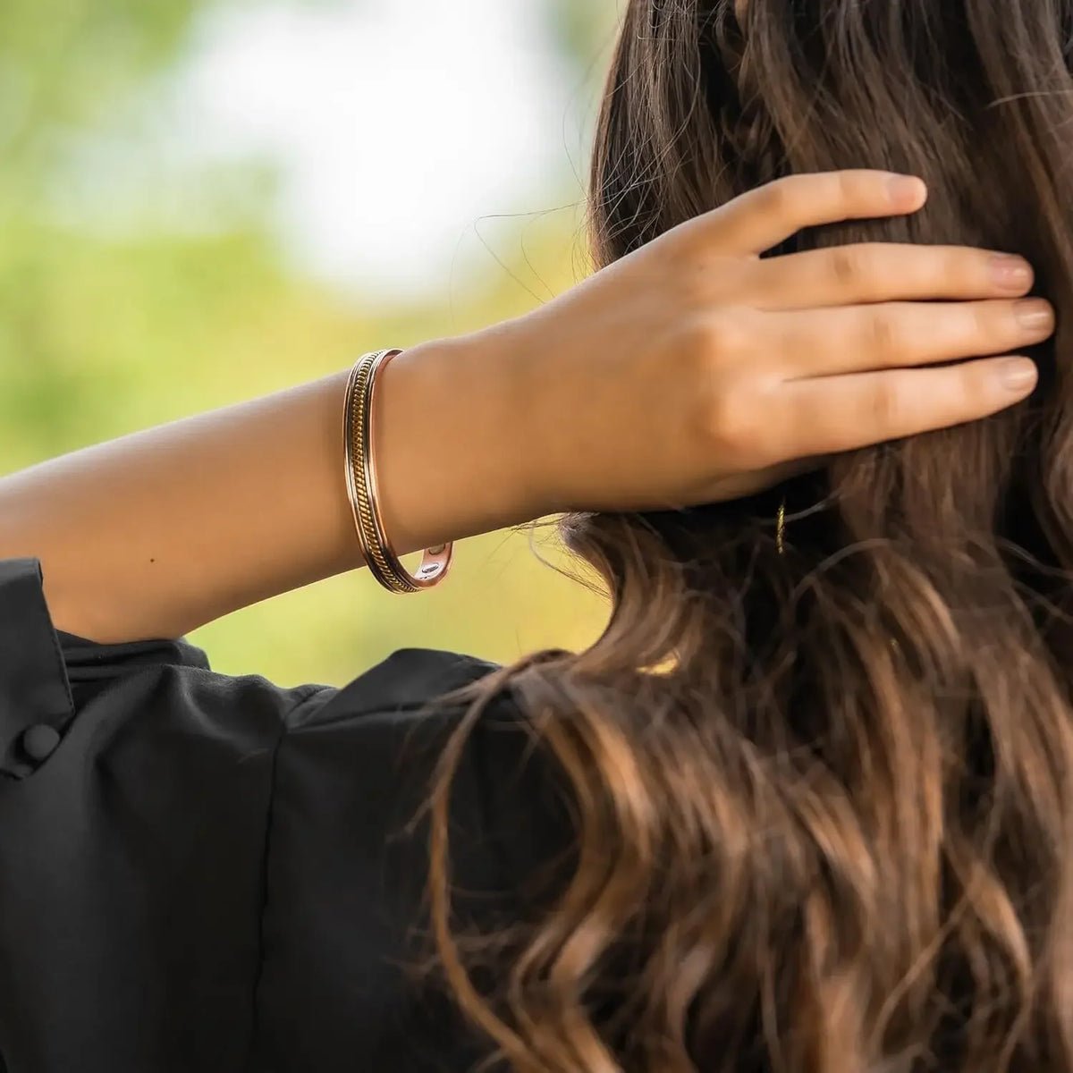 ARADOO-Pulseira Ajustável De Cobre Para Mulheres, 99,9% De Cobre Puro, Pulseira De Punho, Presentes De Jóias