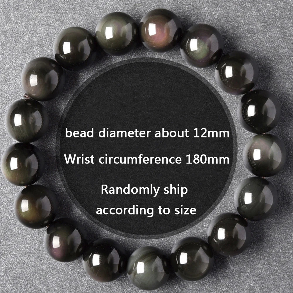 Pulsera budista de obsidiana arcoíris