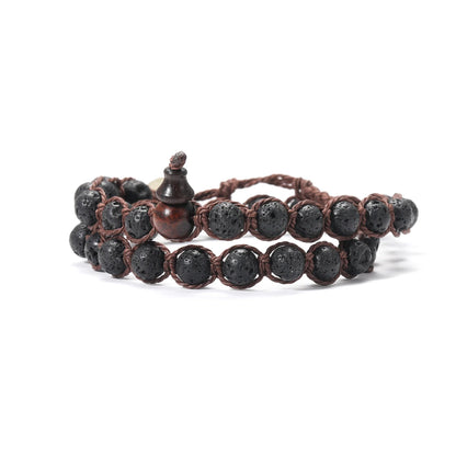 Pulsera Trama Mineral · Cuentas de 6 mm