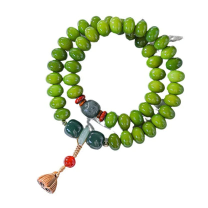 Pulsera de dos vueltas con cuentas de ábaco
