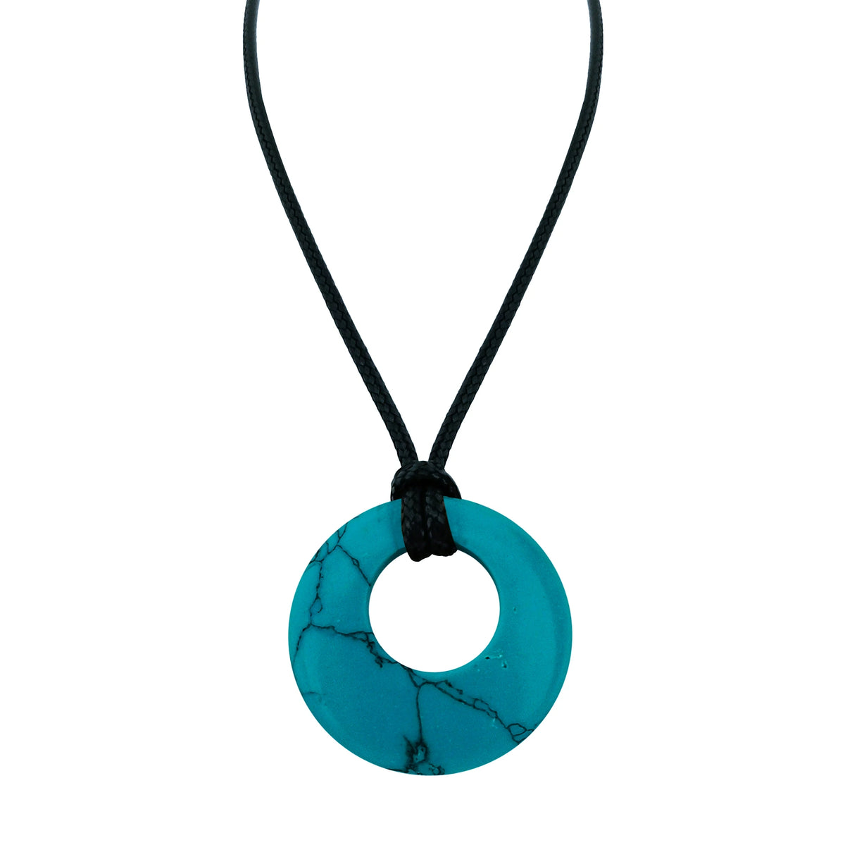 28mm círculo donut cura cristais colar natural semi-precioso chakra pedra preciosa amuleto moeda da sorte donuts charme proteção