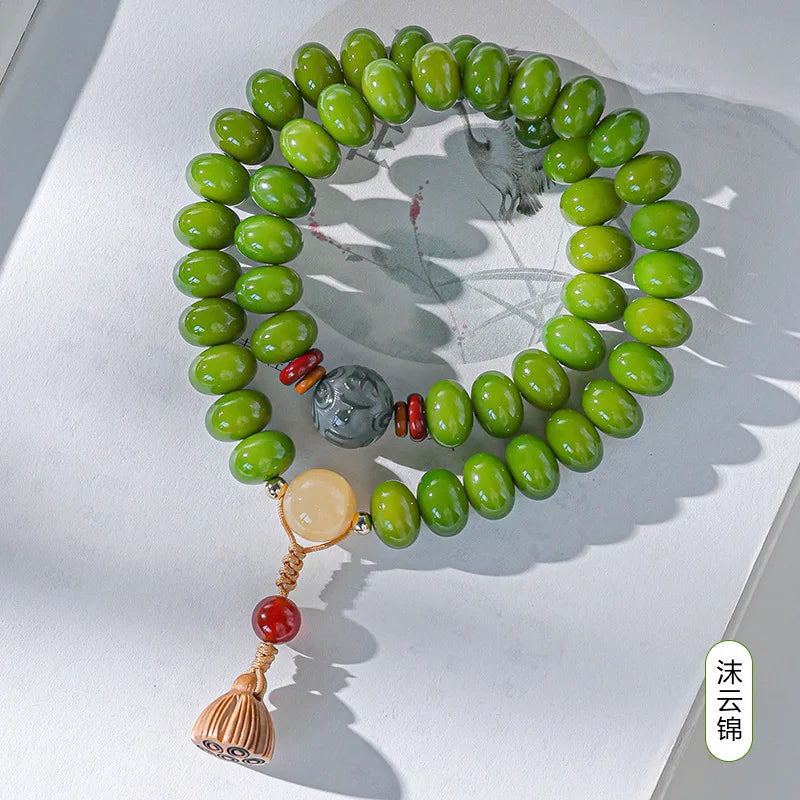 Pulsera de dos vueltas con cuentas de ábaco