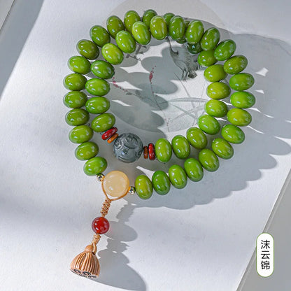 Pulsera de dos vueltas con cuentas de ábaco