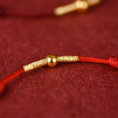 Moda simples sorte vermelho pulseiras para mulheres e homens artesanal corda infinito koi pulseira ajustável riqueza jóias presente