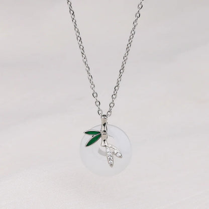 Colares de prata esterlina 925 para mulheres, com pingente de jade, cor dourada, corrente ajustável, joias de luxo, presente romântico.