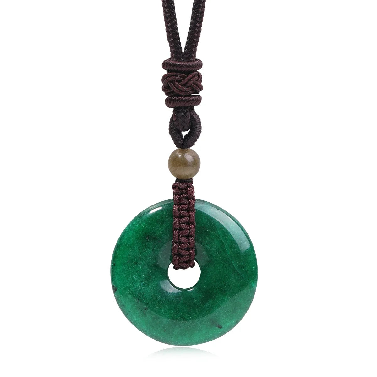 Pedra natural ametista olho de tigre colar pingente moda masculina e feminina colar paz nó chinês colar presente