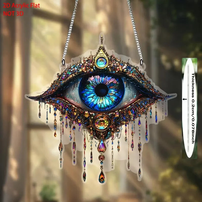 Colgante Ojo Celeste · Decoración Plana