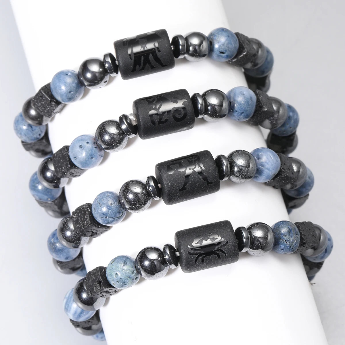 Pulsera Cosmos Azul · Signos del Zodiaco