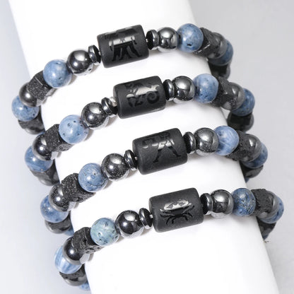 Pulsera Cosmos Azul · Signos del Zodiaco