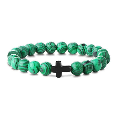 Pulsera Fe · Cuentas con Cruz