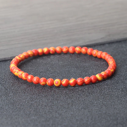 Pulsera de cuentas de piedra de 4 mm