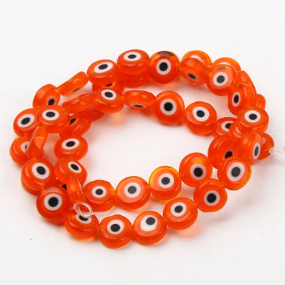 8mm 48 pçs contas de vidro natural liuli pulseira olho contas frisado pulseira feminino masculino jóias amuleto mal nazar olho charme