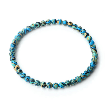 Pulsera de cuentas de piedra de 4 mm