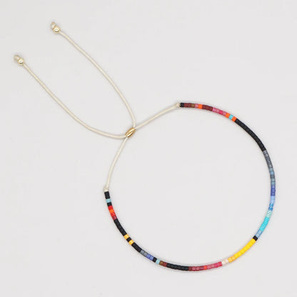 Pulsera Mosaico Fino · Abalorios de Color