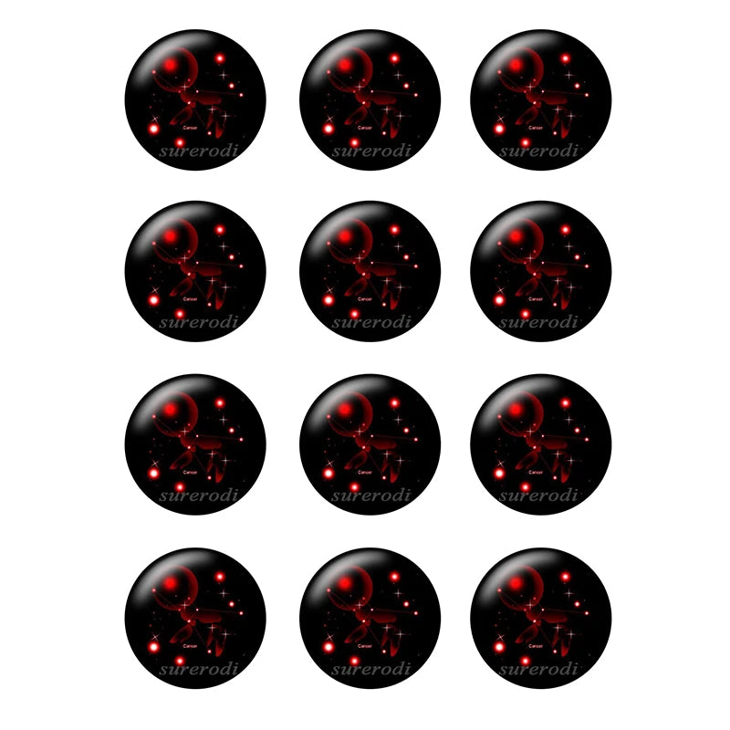 Cabujones de vidrio del zodiaco