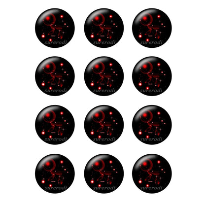 Cabujones de vidrio del zodiaco