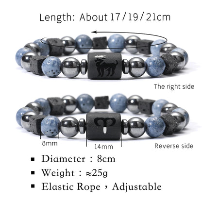 Pulsera Cosmos Azul · Signos del Zodiaco