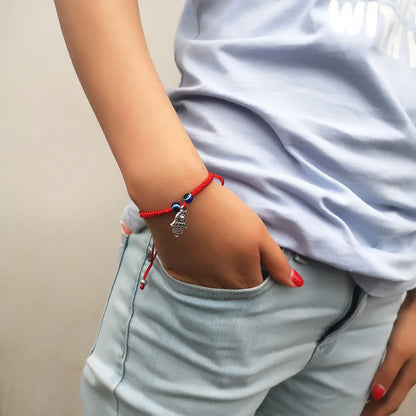 Hamsa Mão Ajustável Pulseiras de Cordas Vermelhas para Mulheres, Pulseira Turca Sorte Olho do Mal, Amuleto Trançado, Presente Da Jóia