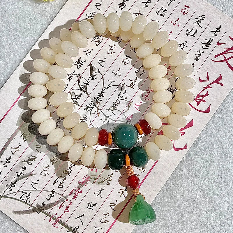 Pulsera de dos vueltas con cuentas de ábaco
