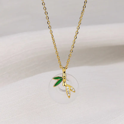 Colares de prata esterlina 925 para mulheres, com pingente de jade, cor dourada, corrente ajustável, joias de luxo, presente romântico.