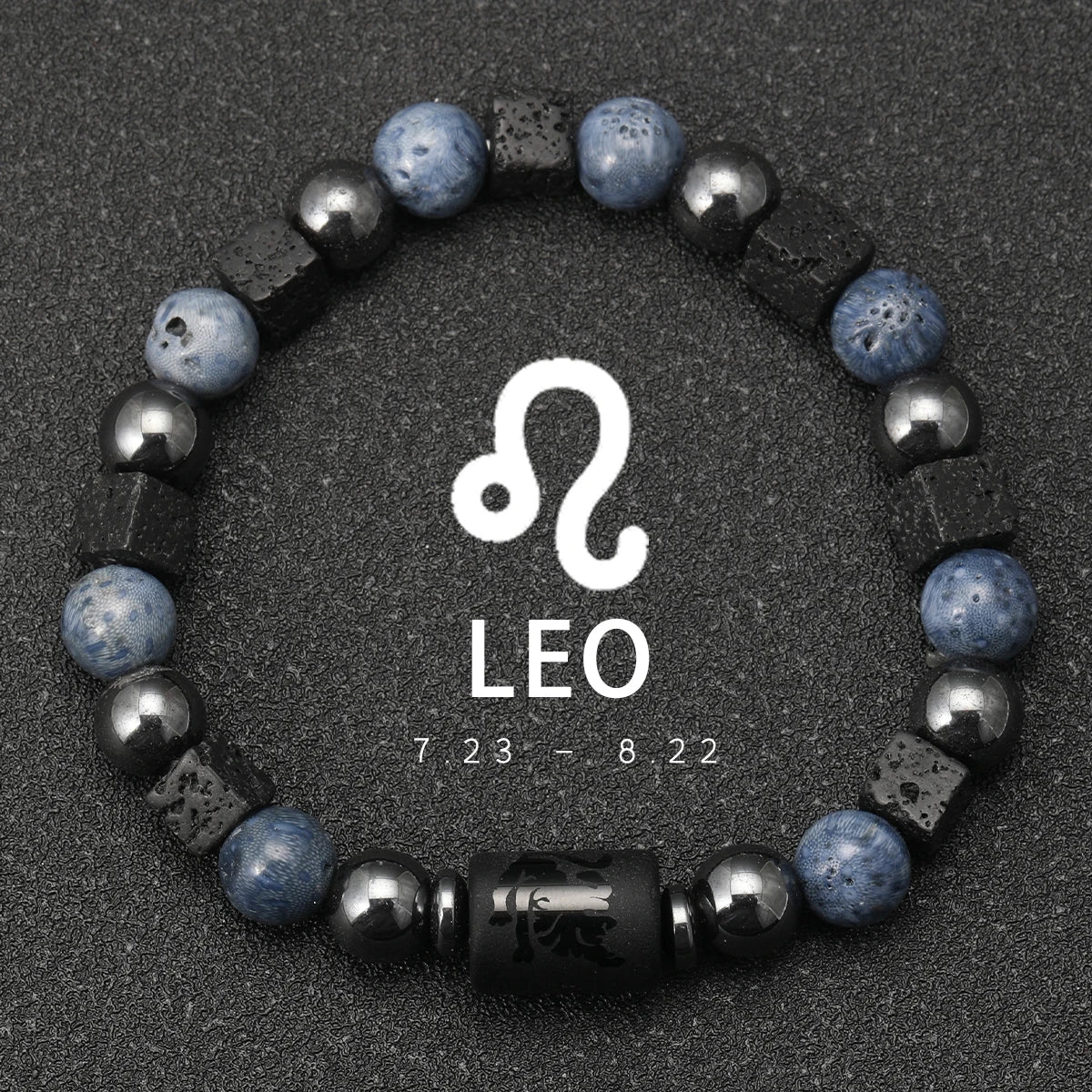 Pulsera Cosmos Azul · Signos del Zodiaco