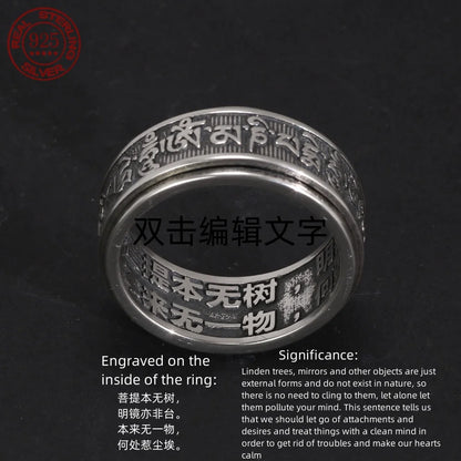 Anillo giratorio Om Mani Padme Hum