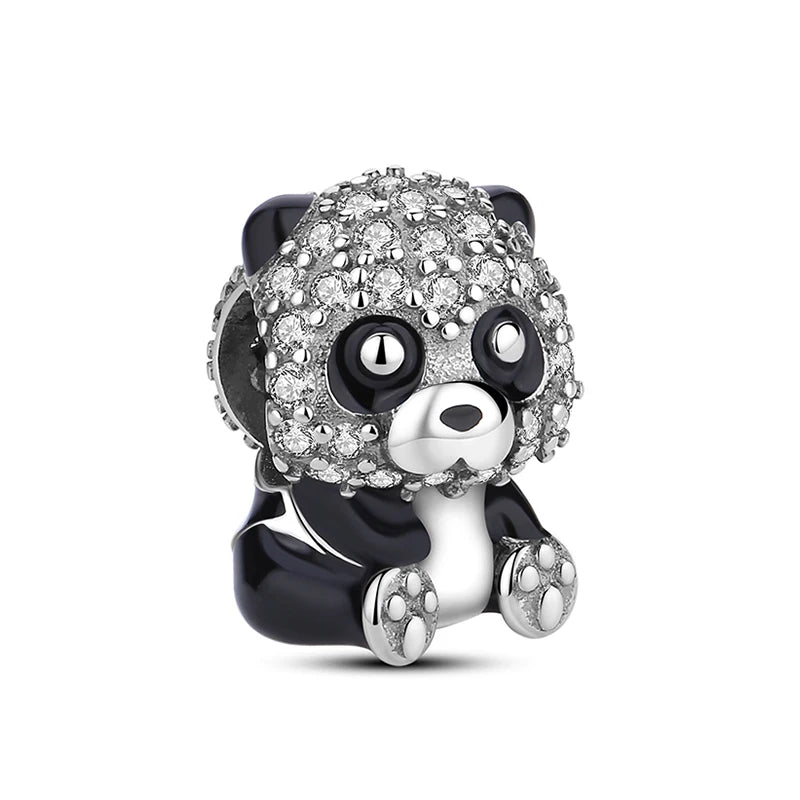 Pingentes de Prata Esterlina 925 Gato da Sorte Ano Novo Chinês Contas para Pulseiras e Colares Femininos Joias