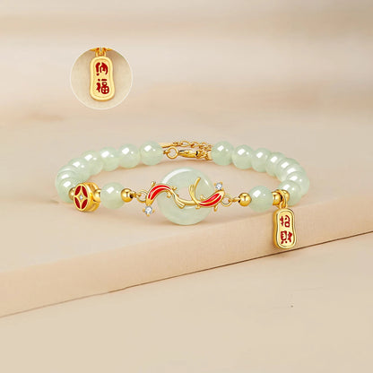Namorada presente do feriado hetian jade senhoras pulseira novo luxo de alta qualidade verde pérola mão contas cordas presente mão jóias