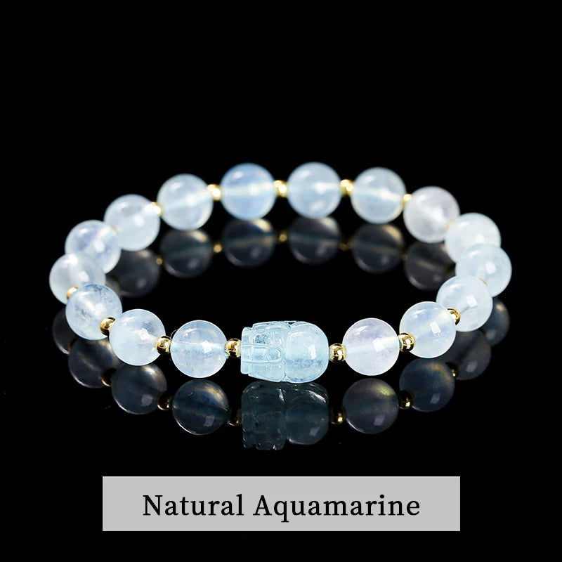 Pulsera Pixiu de amatista y piedra lunar