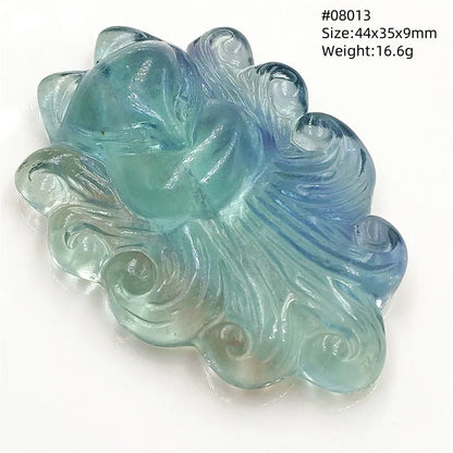 Colgante de fluorita en forma de zorro
