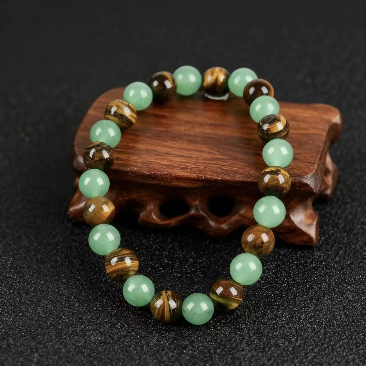 Pulsera Brote · Verde y Ojo de Tigre