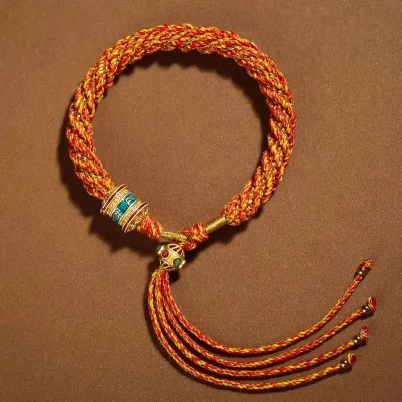 Pulsera Nudos de Color · Cordón Tejido