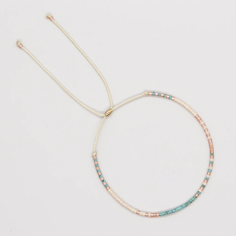 Pulsera Mosaico Fino · Abalorios de Color