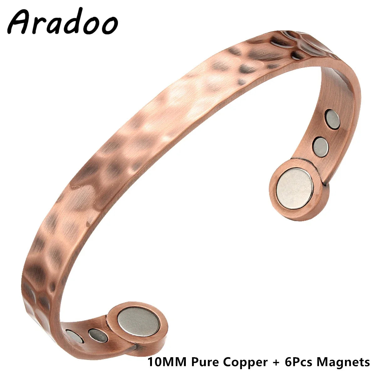 ARADOO-Pulseira Ajustável De Cobre Para Mulheres, 99,9% De Cobre Puro, Pulseira De Punho, Presentes De Jóias