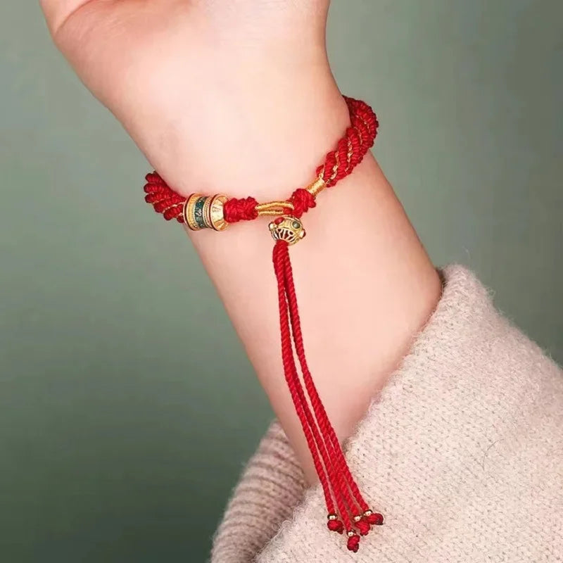 Pulsera Nudos de Color · Cordón Tejido